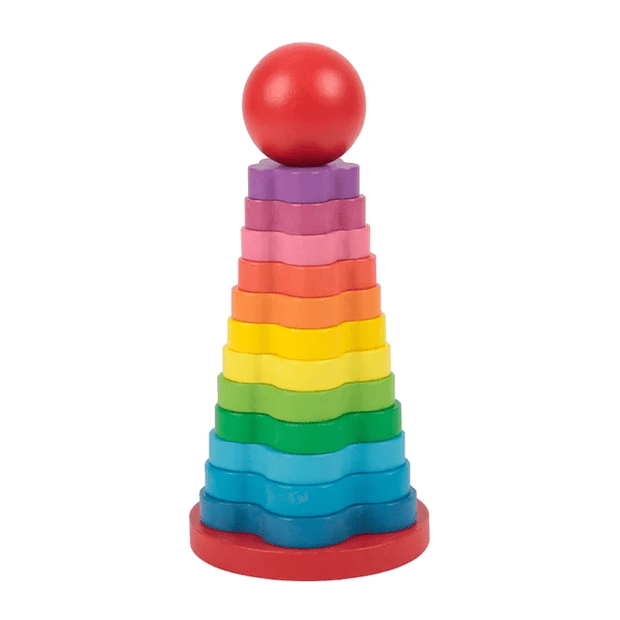 Rainbow Tower Flowers - Wooden