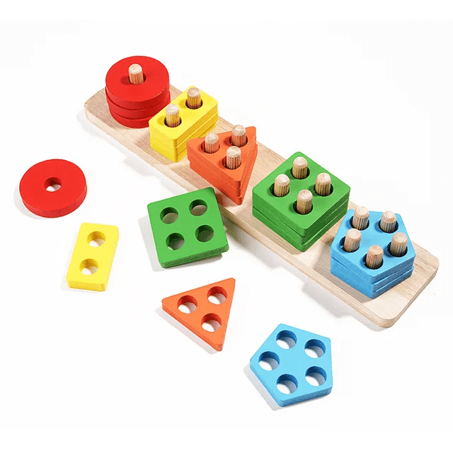 5 Shape and Colour Sorter - Wooden