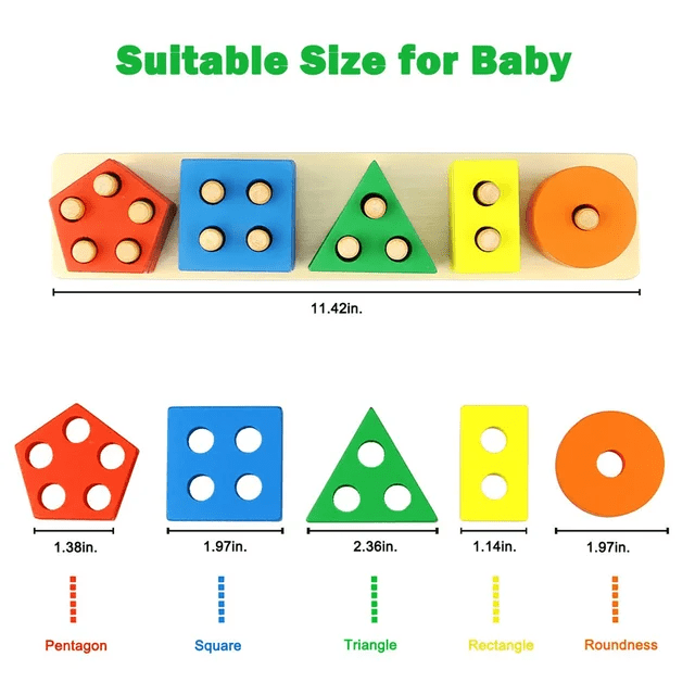 5 Shape and Colour Sorter - Wooden