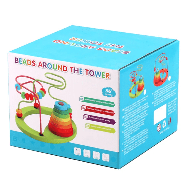 Beads around the tower - Wooden