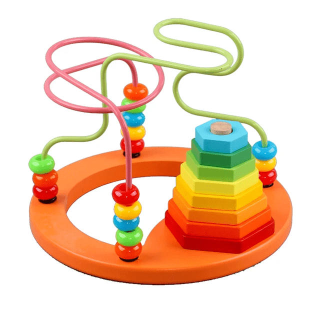 Beads around the tower - Wooden
