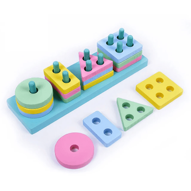 Wooden 4 Shape Sorter Puzzle
