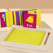 Wooden Wordpad Sand Writing Tray with Letter Cards