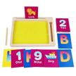 Wooden Wordpad Sand Writing Tray with Letter Cards