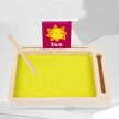 Wooden Wordpad Sand Writing Tray with Letter Cards