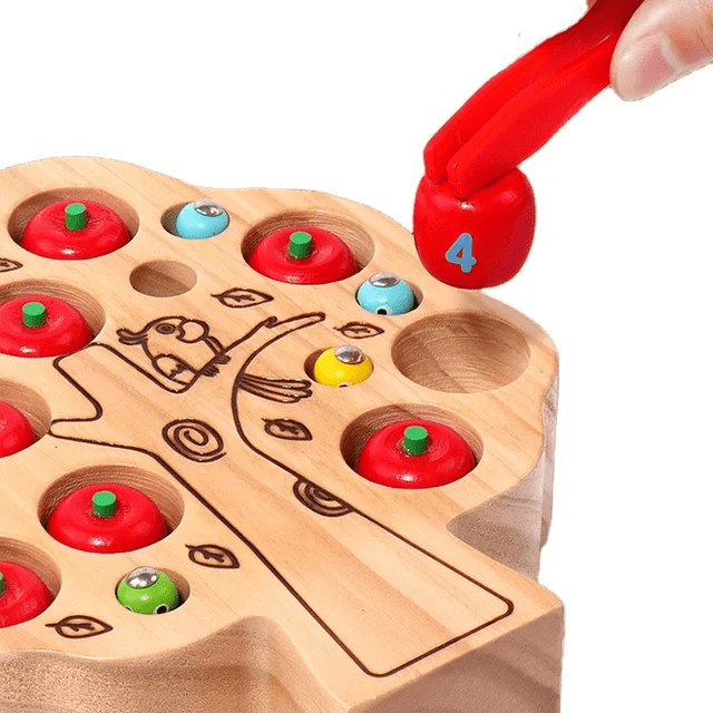 Wooden Insect Tree Game - Fishing and Picking