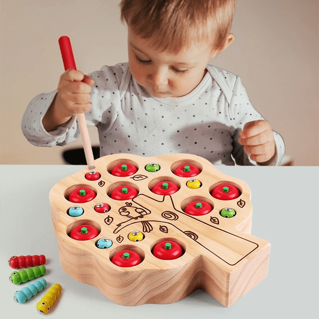 Wooden Insect Tree Game - Fishing and Picking