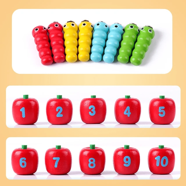 Wooden Insect Tree Game - Fishing and Picking