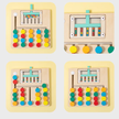 Wooden 5 Colour Logic Game - Endless puzzles
