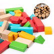 50 Pcs Wooden Building Blocks with Storage Box