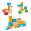 50 Pcs Wooden Building Blocks with Storage Box