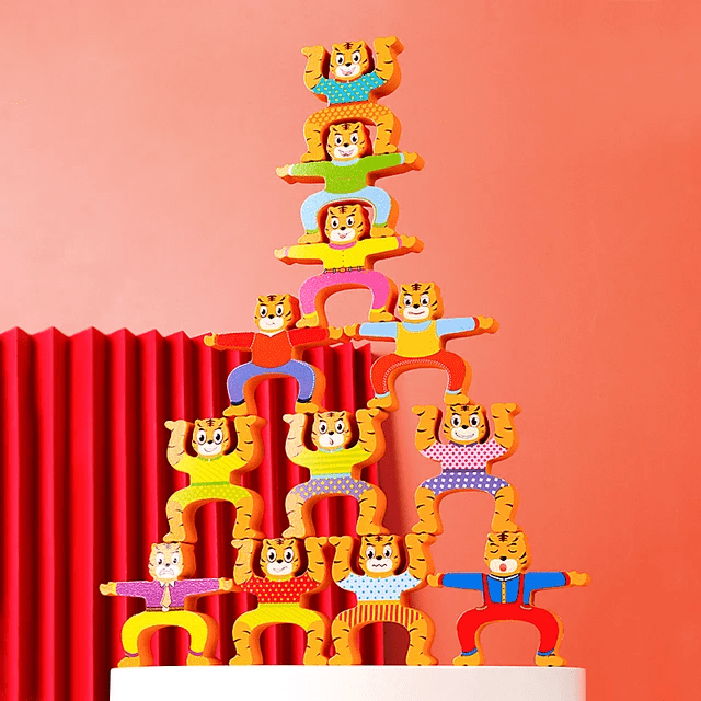 Tiger Jenga Wooden Balancing Game