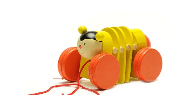 Pull along 4 Wheeler Wooden Toy - single Piece