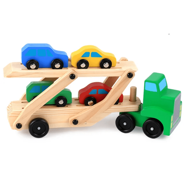 Full Wood Double Decker Car Parking with 4 Cars