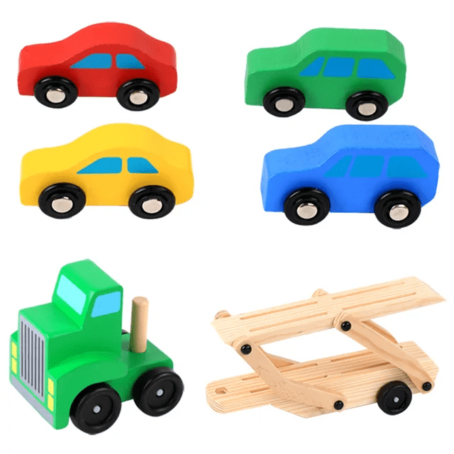 Full Wood Double Decker Car Parking with 4 Cars