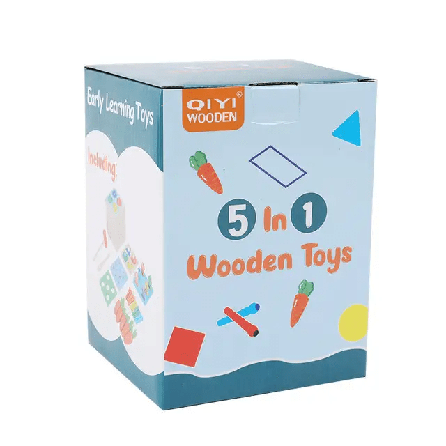 Wooden Multifunctional 5 in 1 Education game
