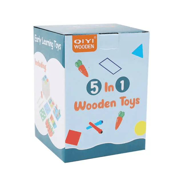 Wooden Multifunctional 5 in 1 Education game
