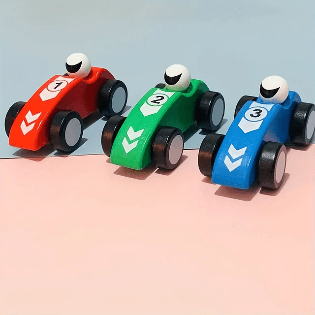 Wooden Number Car