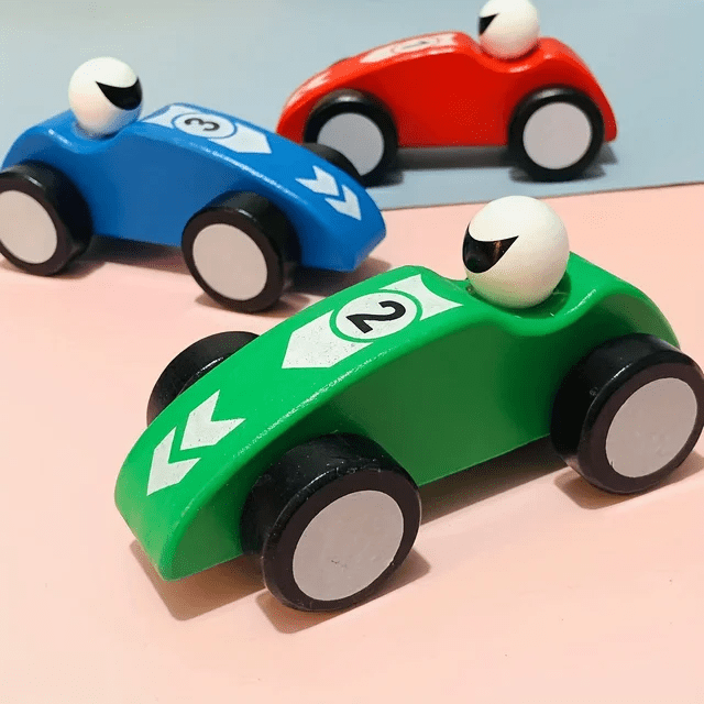 Wooden Number Car