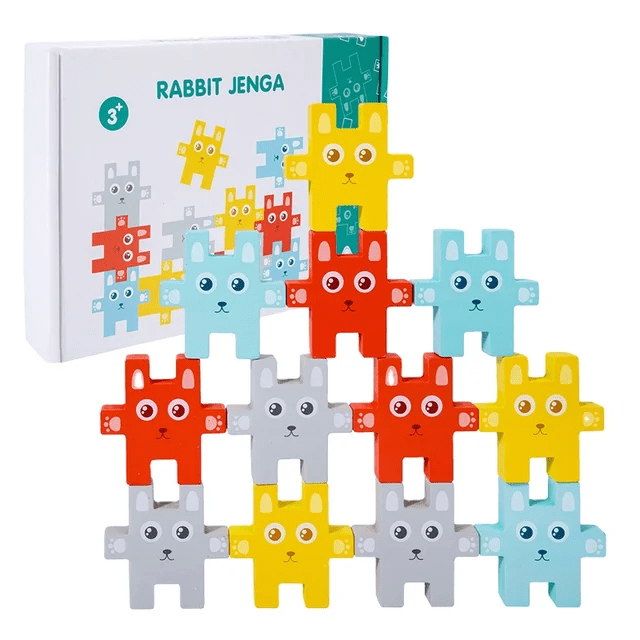 Rabbit Jenga Wooden Balancing