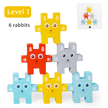 Rabbit Jenga Wooden Balancing