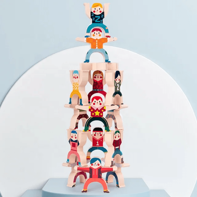 Wooden Hercules Jenga Human Balancing