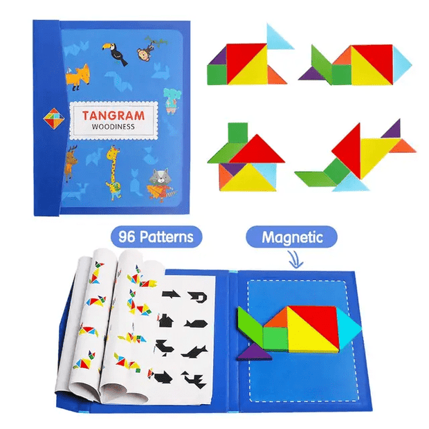 Magnetic Tangram Wooden Puzzle