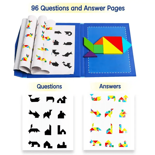 Magnetic Tangram Wooden Puzzle