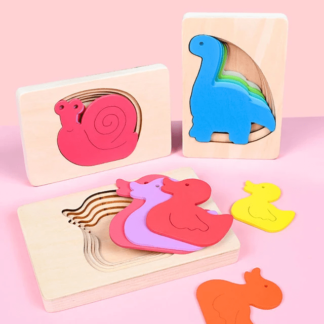 5 layer Size Sorter Wooden Puzzle