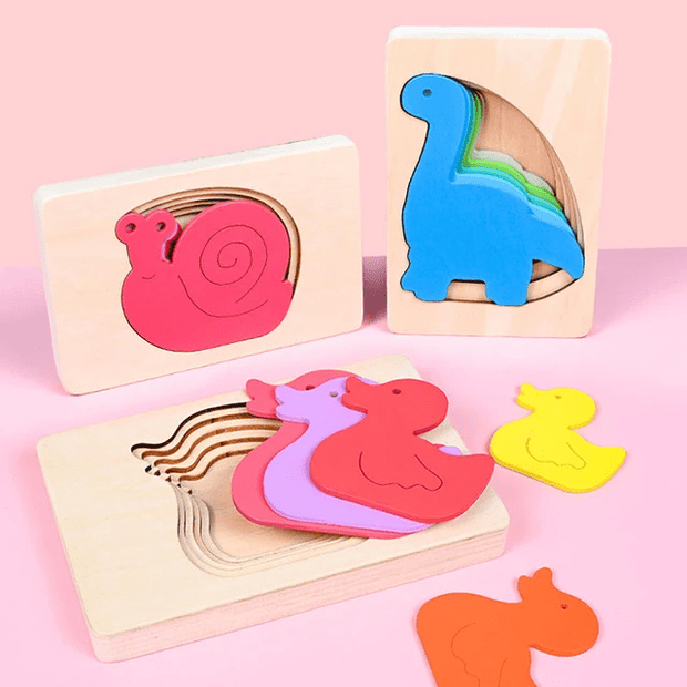 5 layer Size Sorter Wooden Puzzle
