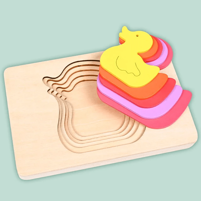 5 layer Size Sorter Wooden Puzzle