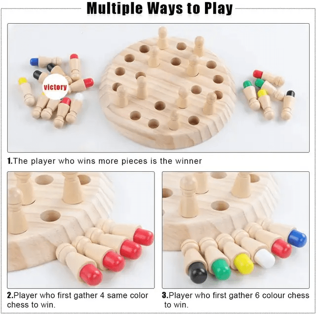 Memory Chess Game - Wooden