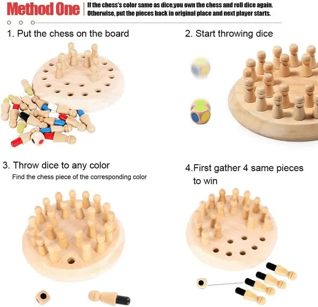 Memory Chess Game - Wooden