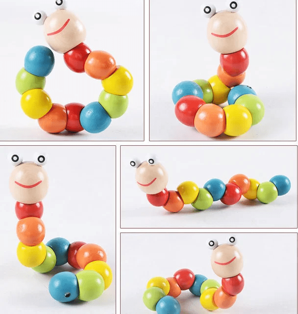 Twisting Caterpillar Wooden Toy