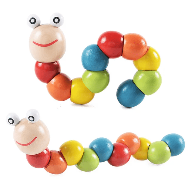Twisting Caterpillar Wooden Toy