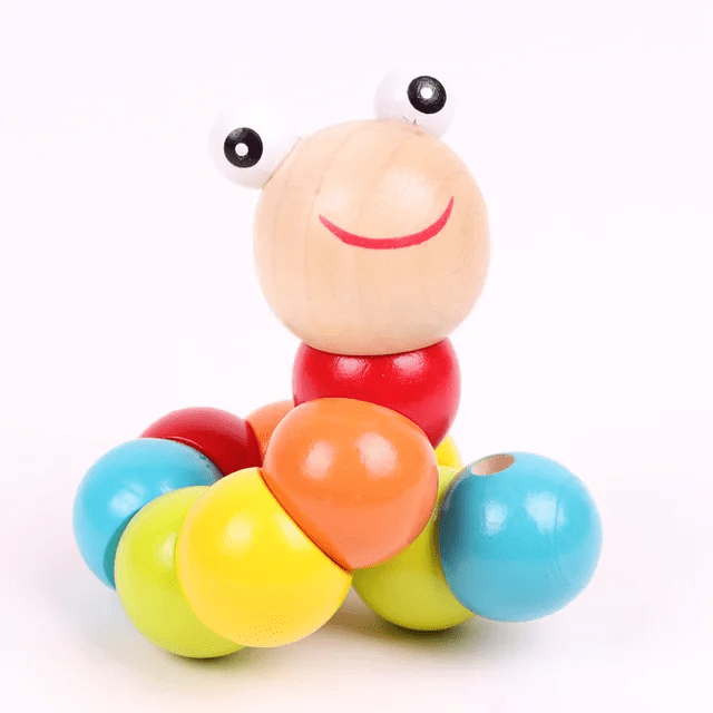 Twisting Caterpillar Wooden Toy