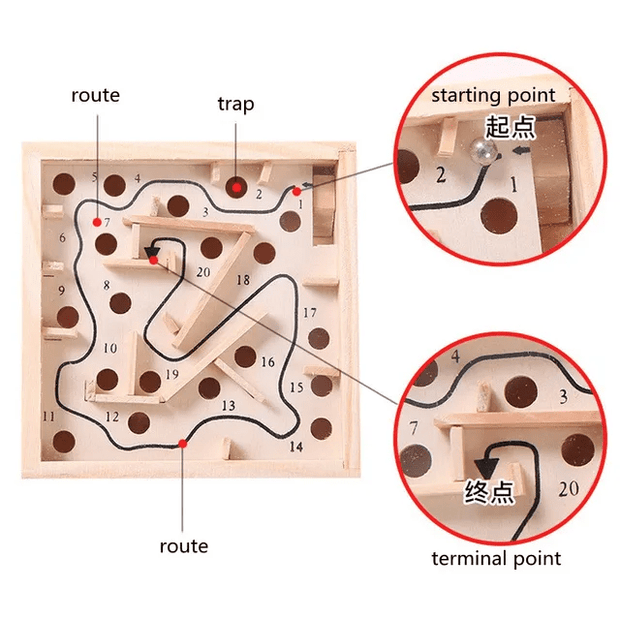 Labyrinth Maze game - Wooden