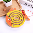 Wooden Maze with Magnetic Stick