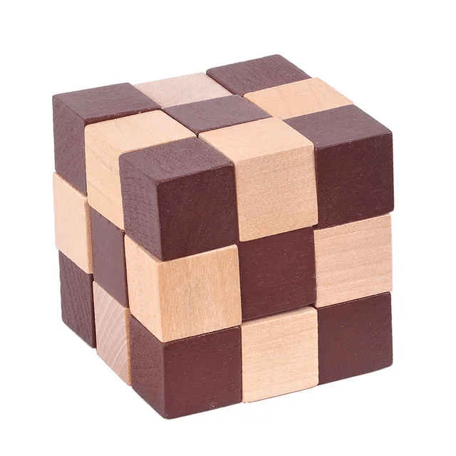 Snake Cube Puzzle - Wooden Shapeshifter
