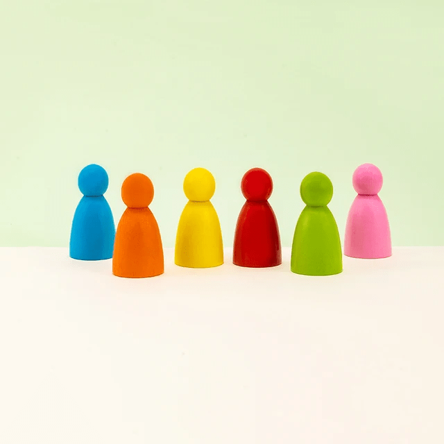 Wooden Rainbow Building Blocks - Full Set