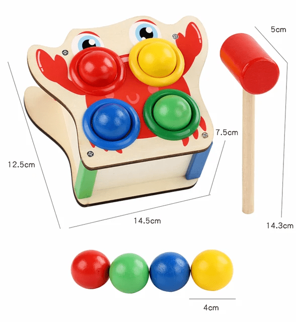 Small Box Knocking the Ball Hammer - Wooden Toy