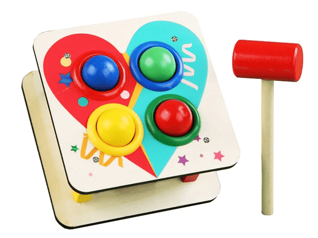 Small Box Knocking the Ball Hammer - Wooden Toy