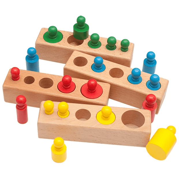 Fully Wooden Colour Cylindrical Shape & Colour Sorter