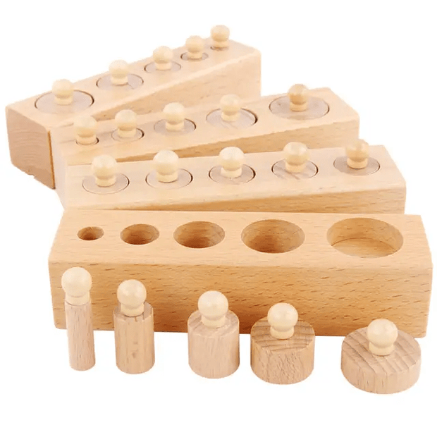 Fully Wooden Plain Cylindrical Shape Sorter