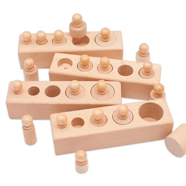 Fully Wooden Plain Cylindrical Shape Sorter