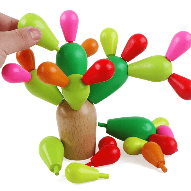 Cactus Balance Tree - Wooden Balancing Game