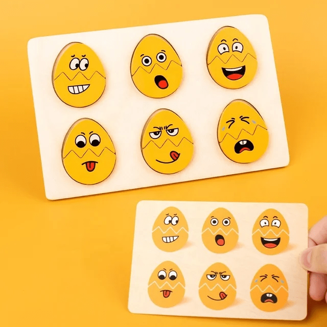 Egg face matching - Wooden Pattern Matching game