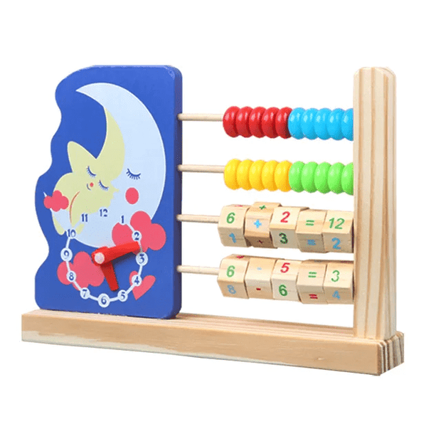 Clock Calculating Frame 4 in 1 - Wooden Stand