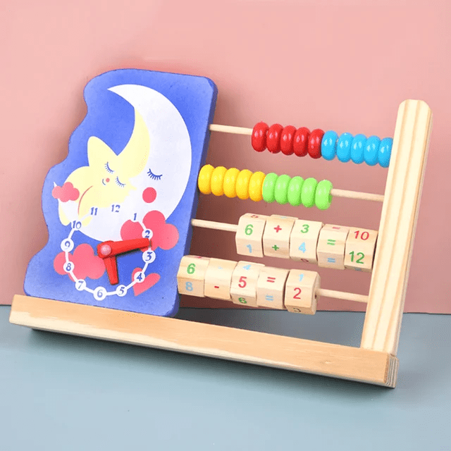 Clock Calculating Frame 4 in 1 - Wooden Stand