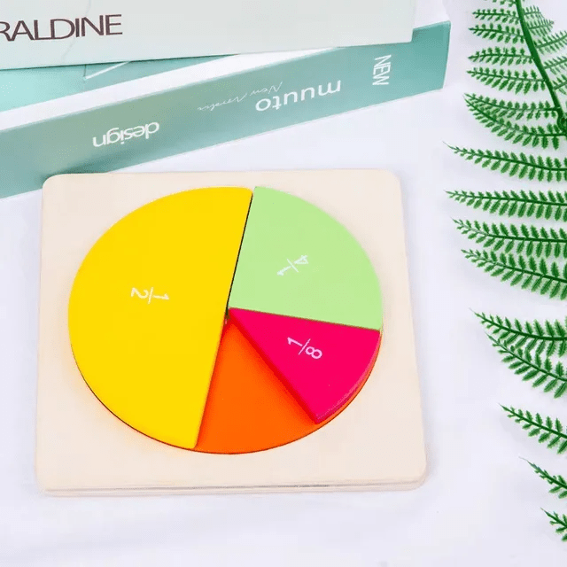 Wooden Fraction Disk calculation game